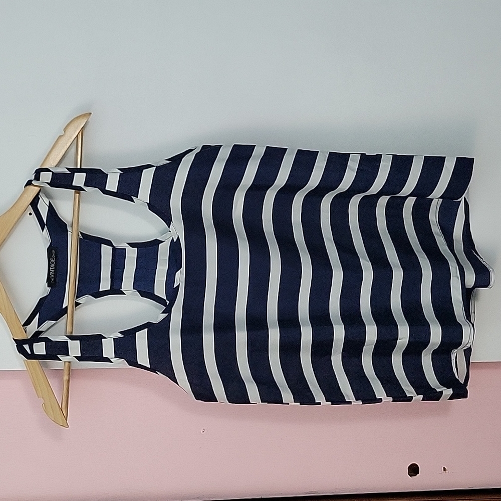 Navy/white striped tank